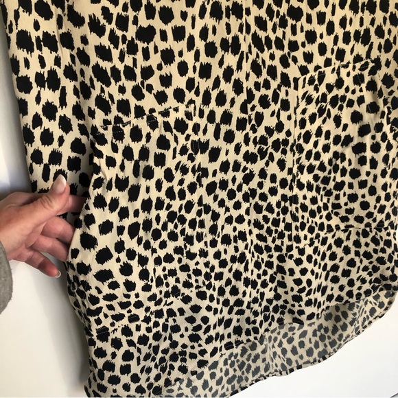 Madewell Morningside Shift Dress Leopard Sketch Size M Animal Print Short Sleeve - Picture 5 of 14
